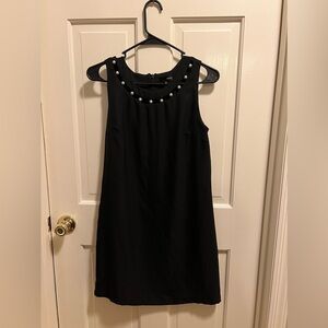 Aqua black shift dress with pearl neckline, size XS, never worn new with tags.